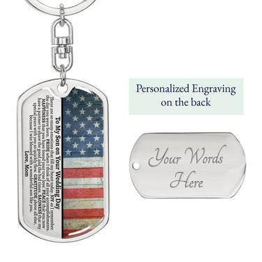 Son Wedding Day (Love Mom) Keychain - Love You This Much